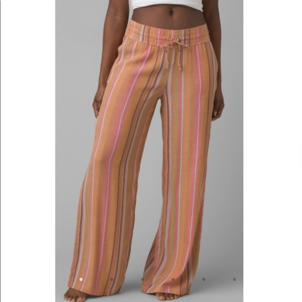 prAna Fernie Beach Pants color Cacti Soleil Stripe